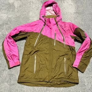 Obermeyer Coat Womens 6 ALT3 Lagoon Ski Jacket Brown Pink Hooded Hydroblock